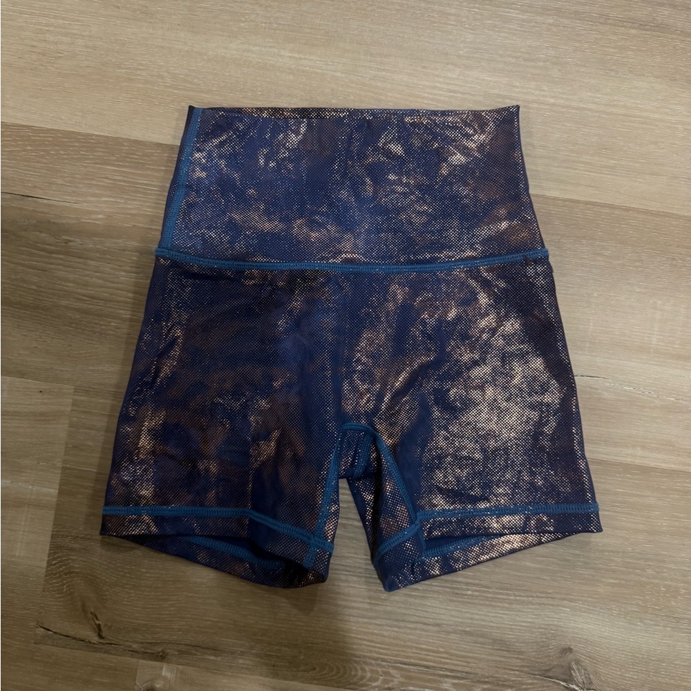 Aerie Navy and Copper Bike Shorts